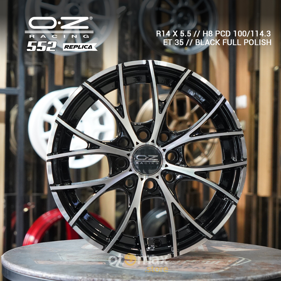 Velg Mobil OZ Racing 552 Ring 14 Hitam Full Polish