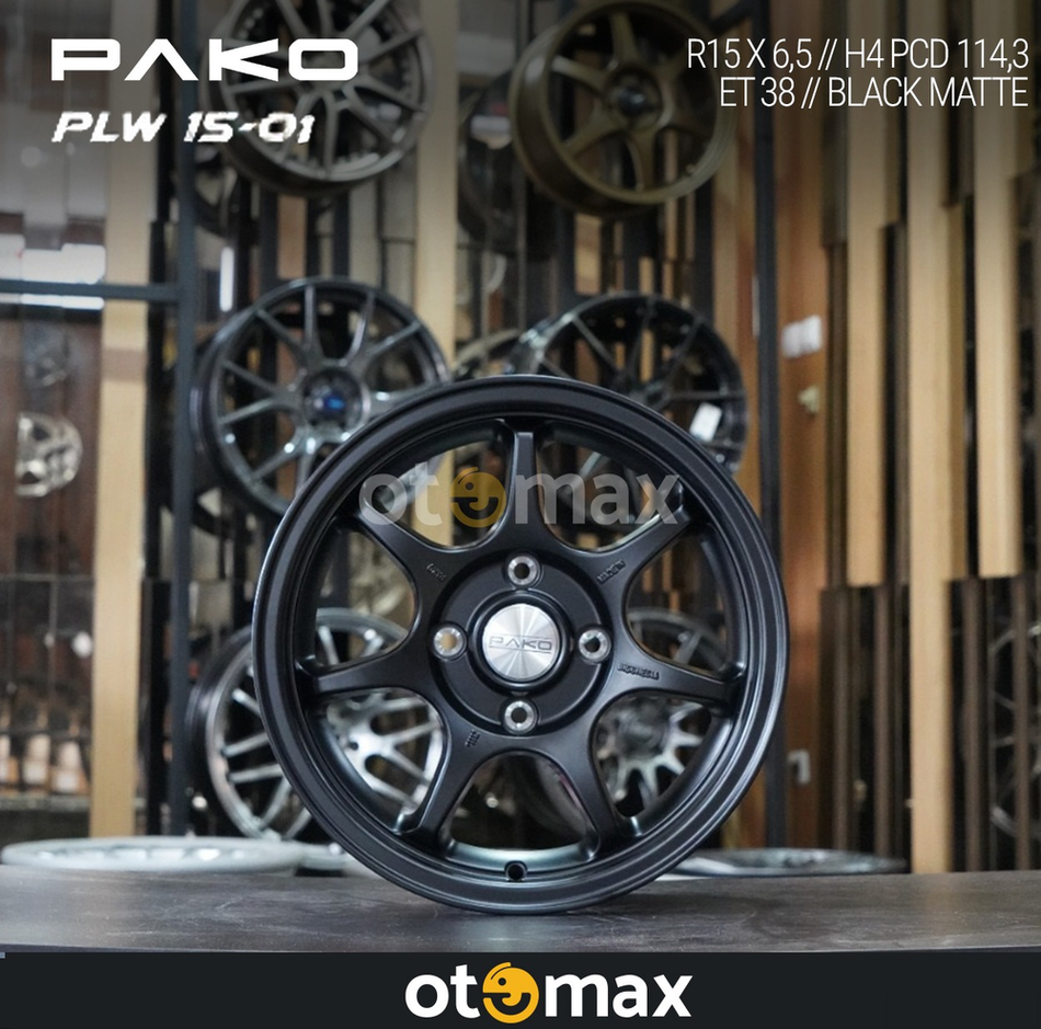 Velg Mobil Pako PLW-01 Ring 15 PCD 114.3 Black Matt Full