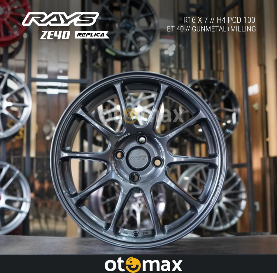 Velg Mobil Rays ZE40 Ring 16 H4 Gunmetal/Milling