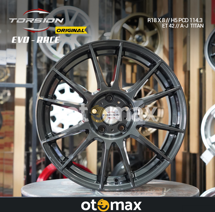 Velg Mobil Torsion Race Evo Ring 18 EJ Titan | Otomax Store – Otomax ...
