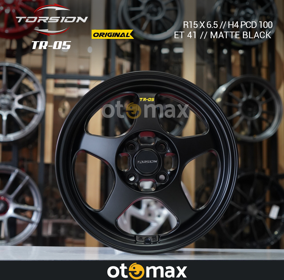 Velg Mobil Torsion TR05 Ring 15 Matt Hitam