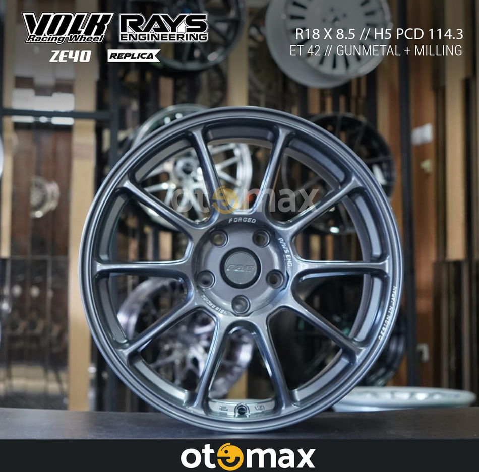 Velg Mobil Volk Rays Ze40 Ring 18 H5 Gunmetal Milling