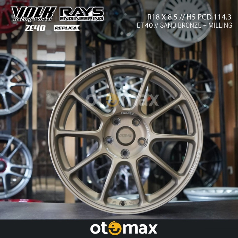 Velg Mobil Volk Rays Ze40 Ring 18 H5 Pasir Penggilingan Perunggu