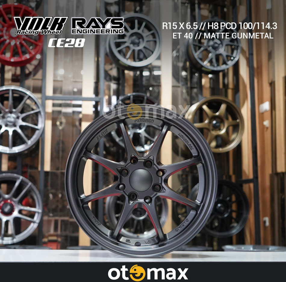 Velg Mobil Volk Rays CE28 Ring 15 H8 Matt Gunmetal