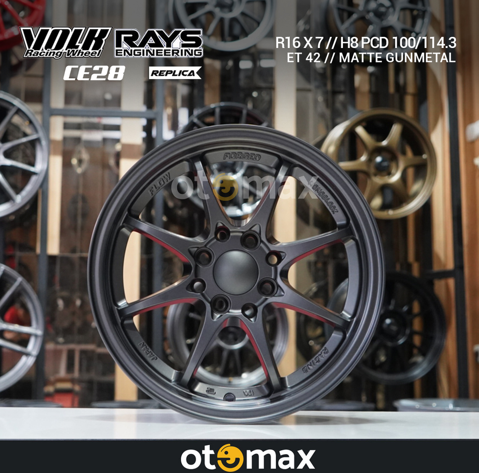 Velg Mobil Volk Rays CE28 Ring 16 H8 Gunmetal