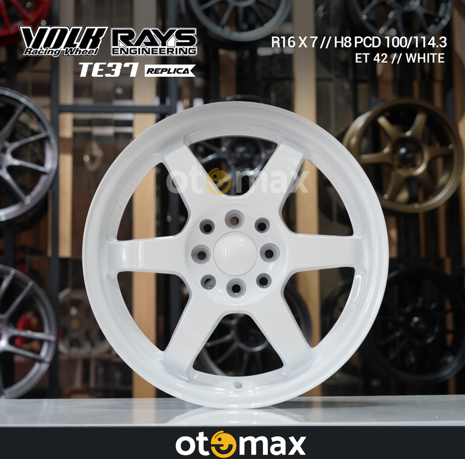 Velg Mobil Volk Rays TE37 Ring 16 White