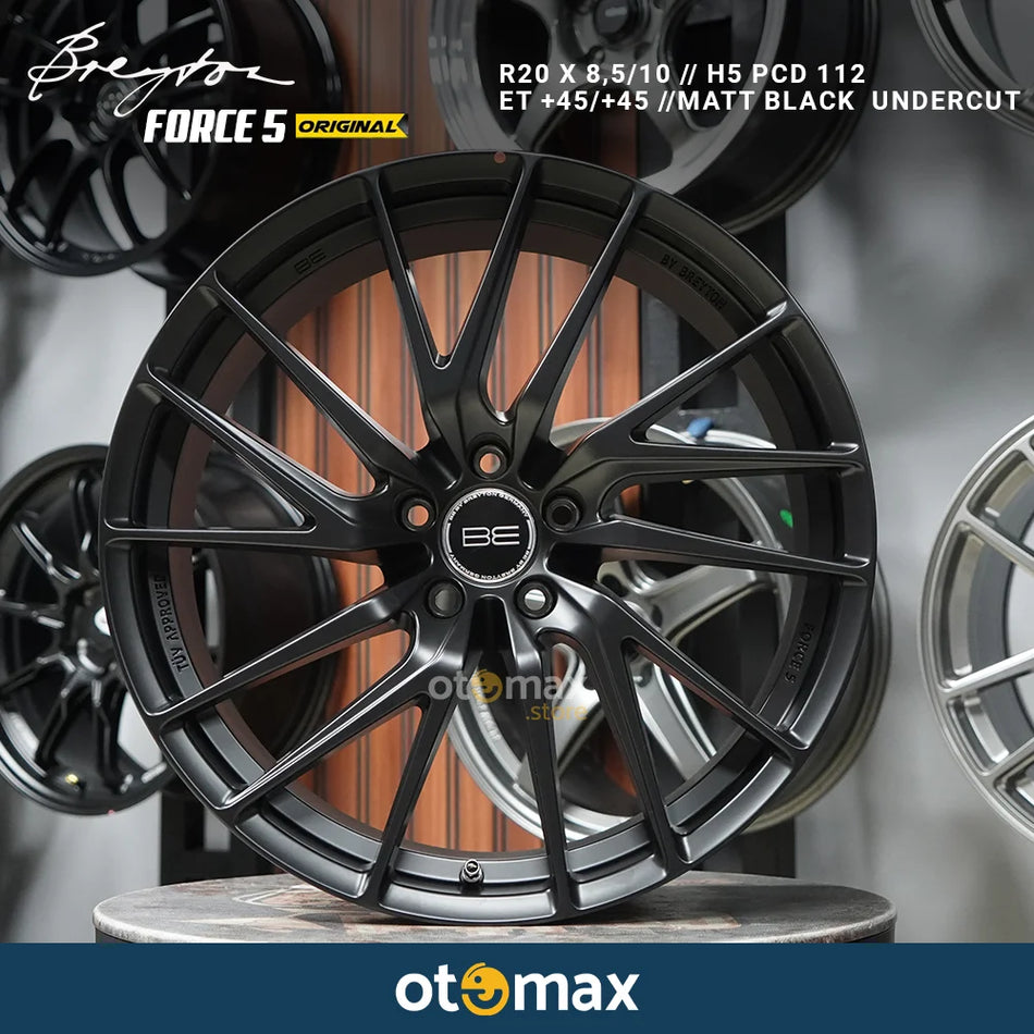 Velg Mobil Breyton FORCE 5 Original Ring 20 Matt Black Undercut