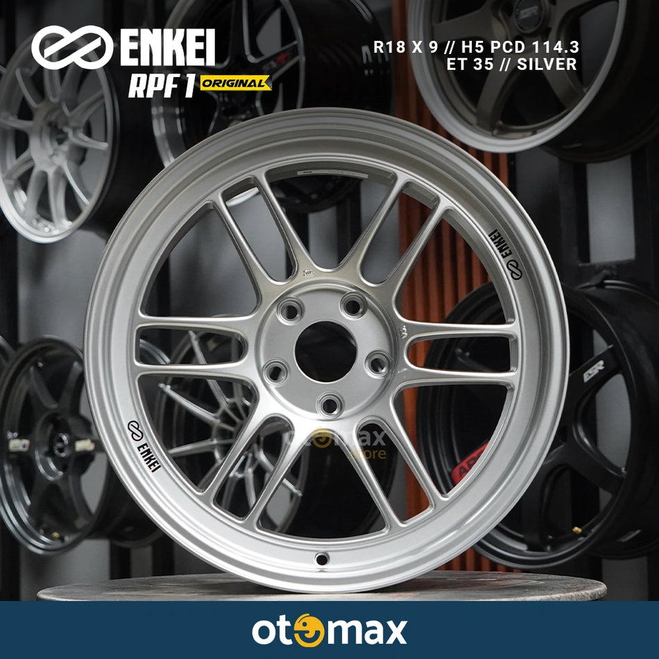 Velg Mobil Enkei RPF1 Original Japan ET35 Ring 18 Silver