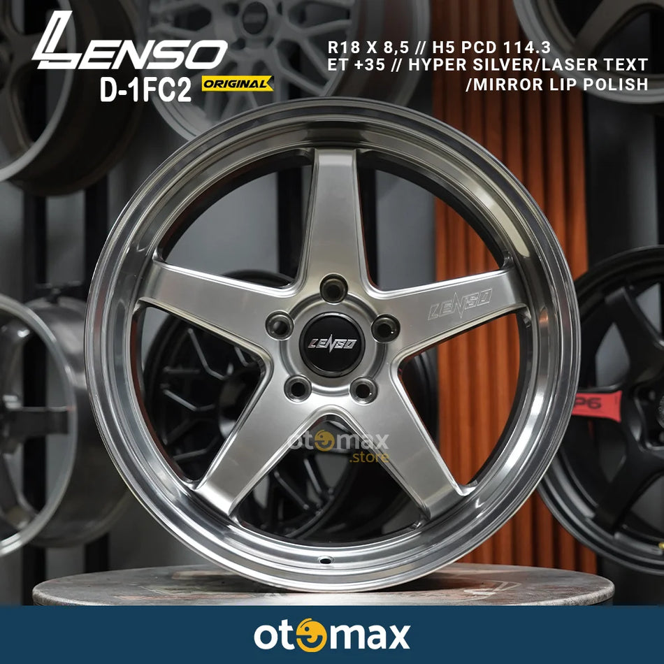 Velg Mobil Lenso D-1FC2 Original Ring 18 Hyper Silver/ Laser Text