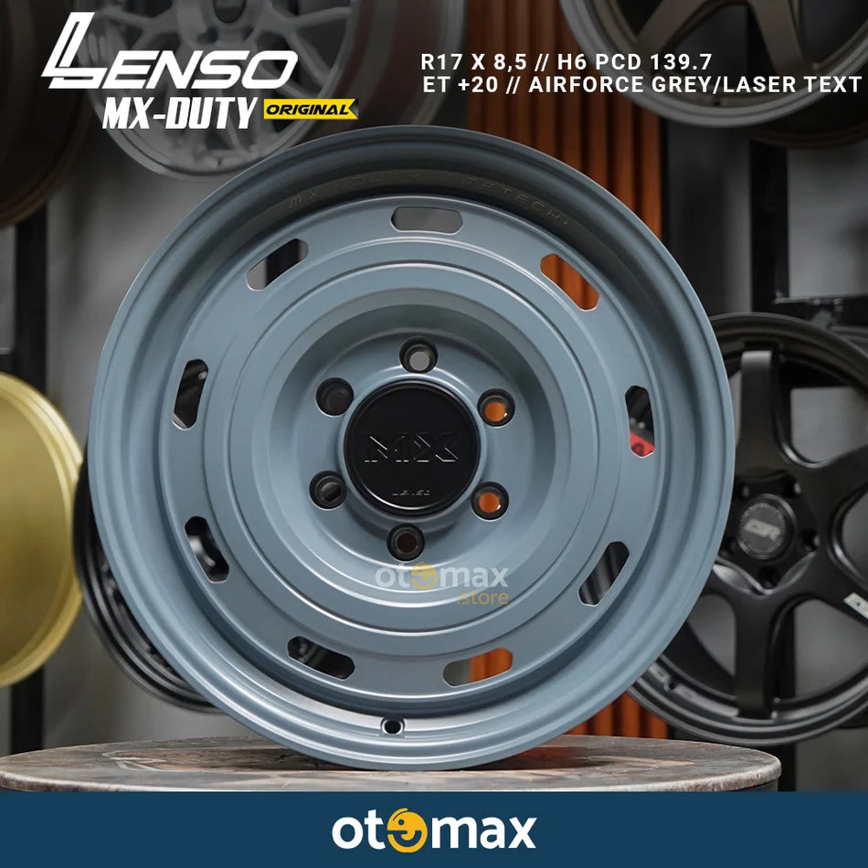 Velg Mobil Lenso MX-Duty Original Ring 17 Airforce Grey/Laser Text