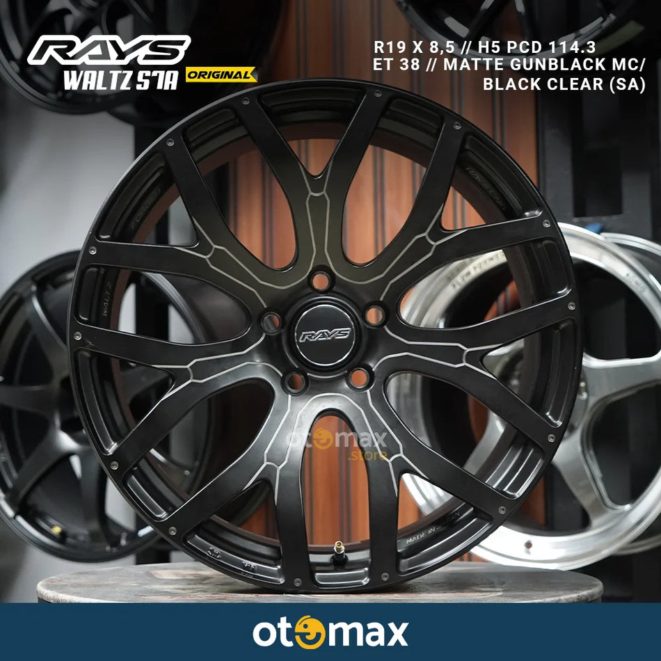 Velg Mobil Rays Waltz S7 Original Japan Ring 19 Matte Gunblack MC/Black Clear SA