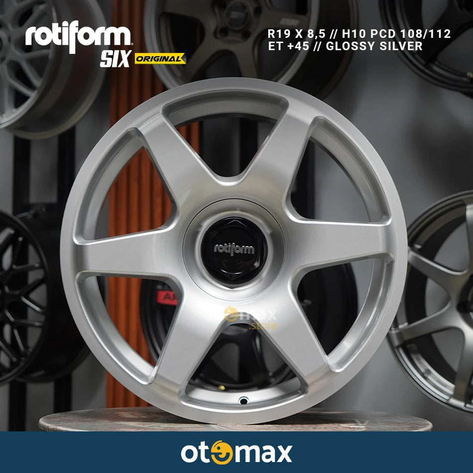 Velg Mobil Rotiform SIX Original Ring 18 Glossy Silver