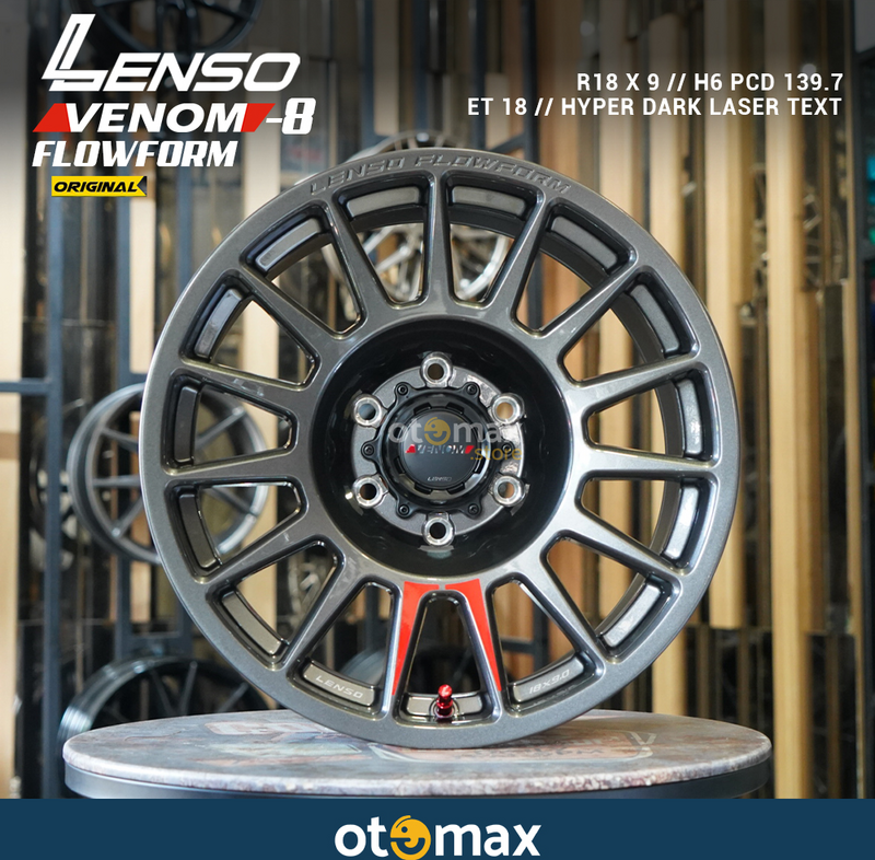 Velg Mobil Lenso Venom 8 Original Ring 18 Hyper Dark Laser Text