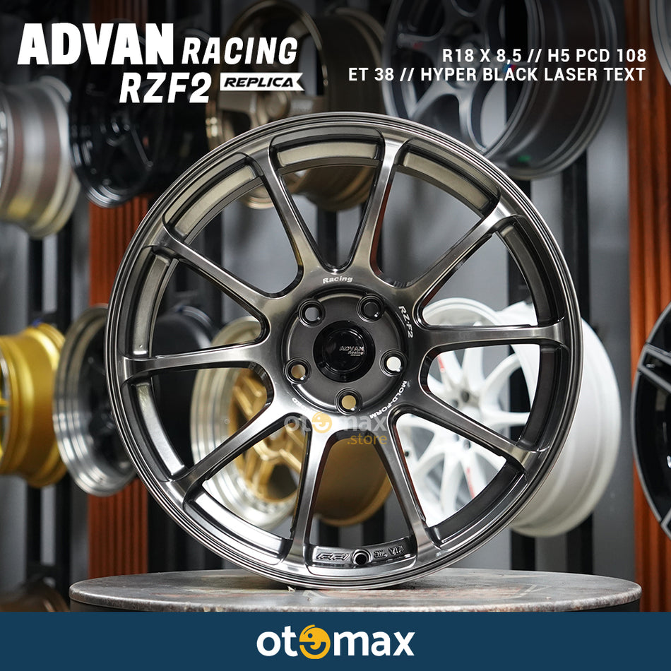Velg Advan Racing Velg Mobil Advan Racing RZF2 Ring 18 Hyper Black Laser Text – Otomax ...