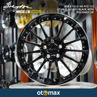 Velg Mobil Breyton Magic CW Original Ring 18 Glossy Black With Polished Lip