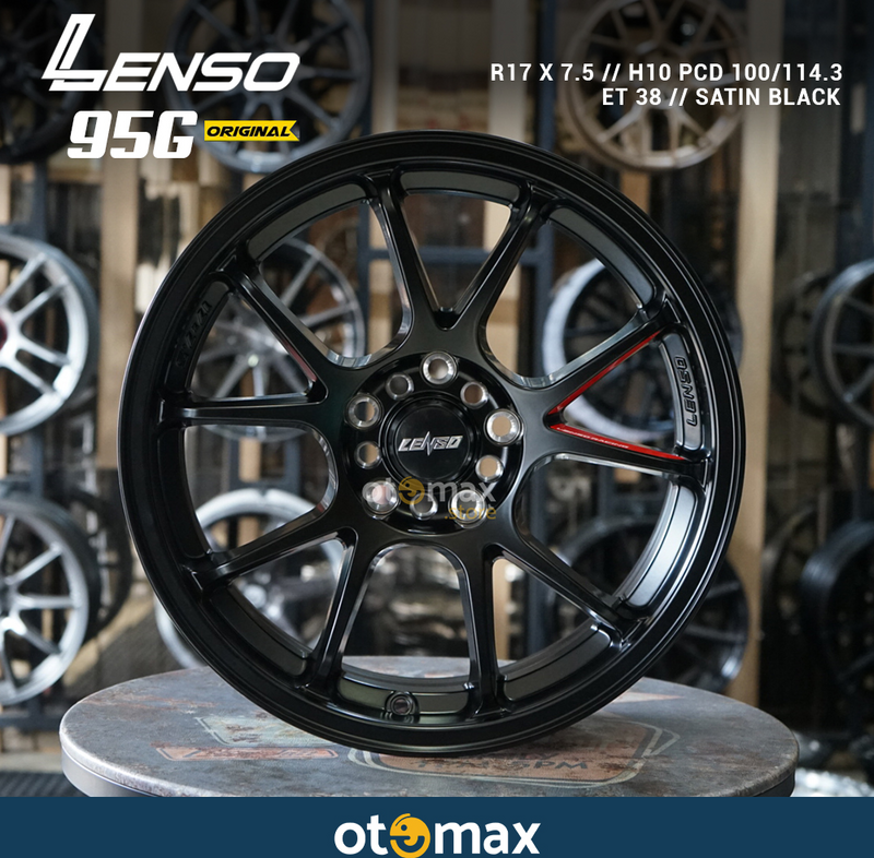 Velg Mobil Lenso 95G Ring 17 H10 Satin Hitam