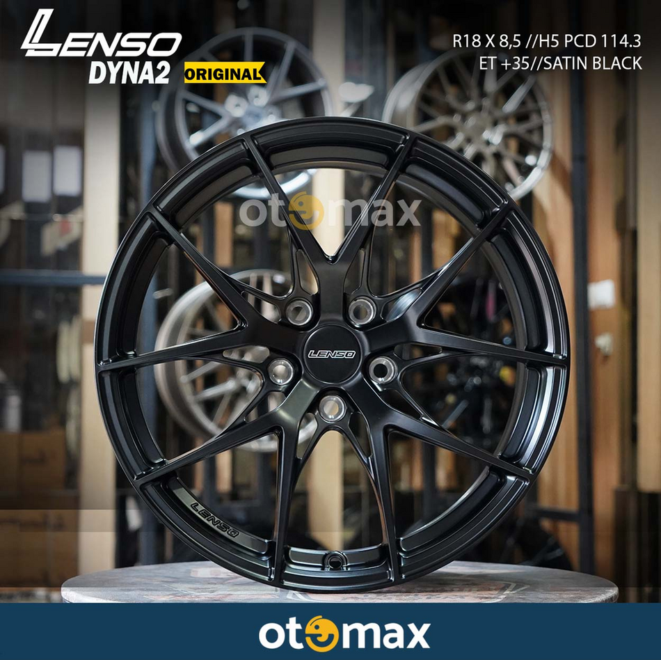 Velg Mobil Lenso Dyna 2 Original Ring 18 Satin Black