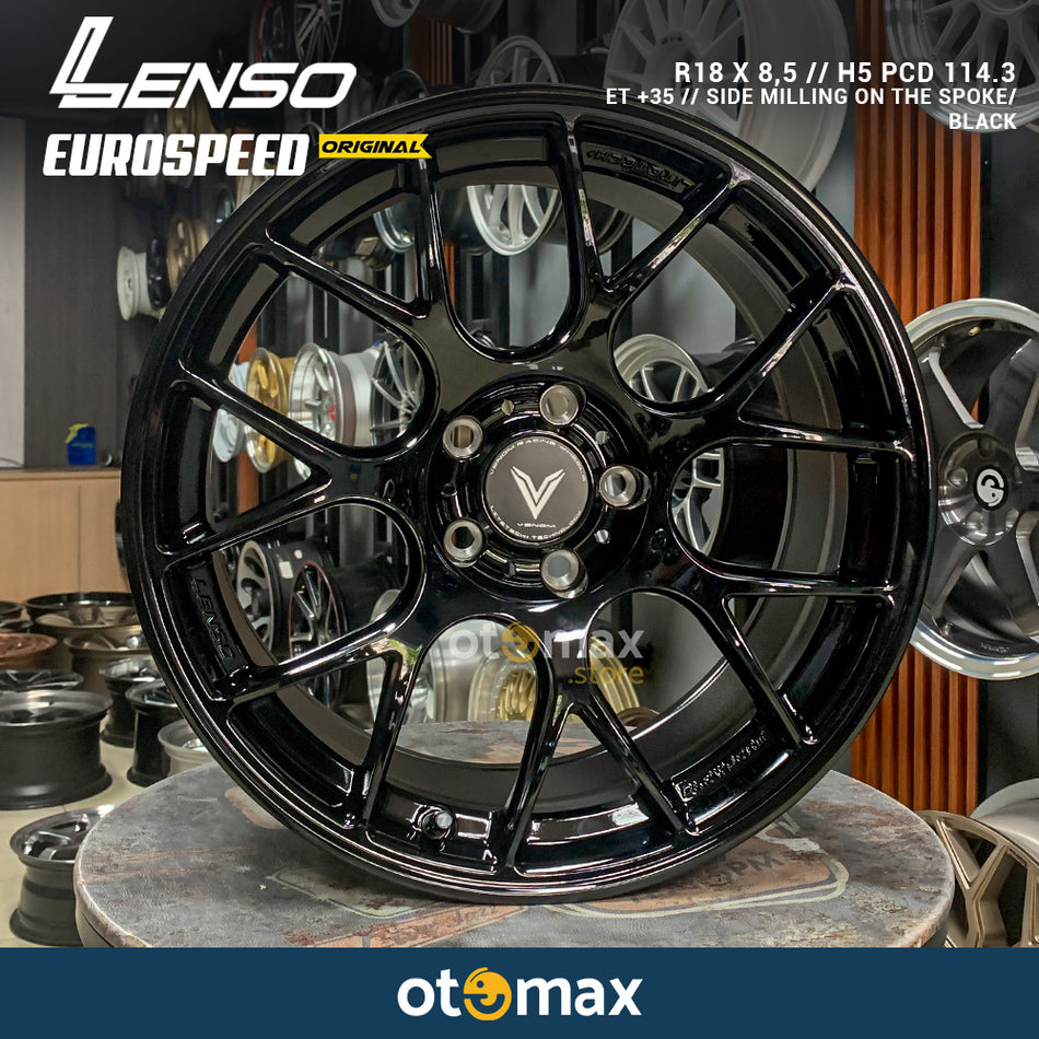 Velg Mobil Lenso Eurospeed Ring 18 Side Milling On The Spoke/Black
