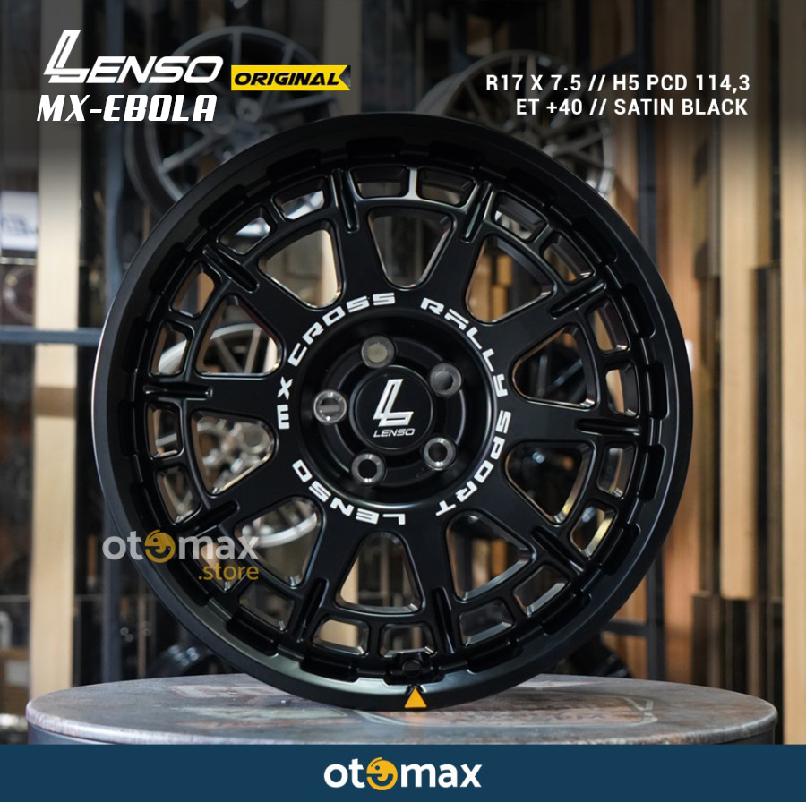 Velg Mobil Lenso MX-Ebola Original Ring 17 Matte Hitam