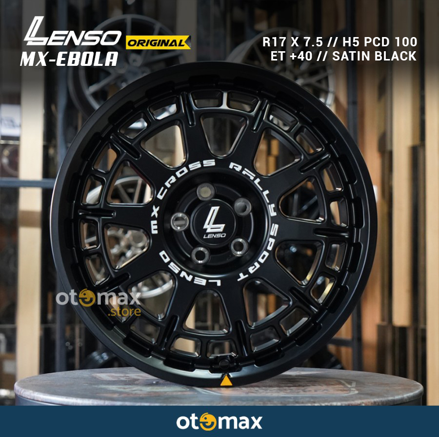 Velg Mobil Lenso MX-Ebola Original Ring 17 PCD100 Matte Hitam