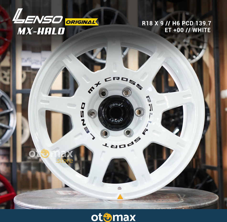 Velg Mobil Lenso MX Halo Original Ring 18 PCD139.7 Putih