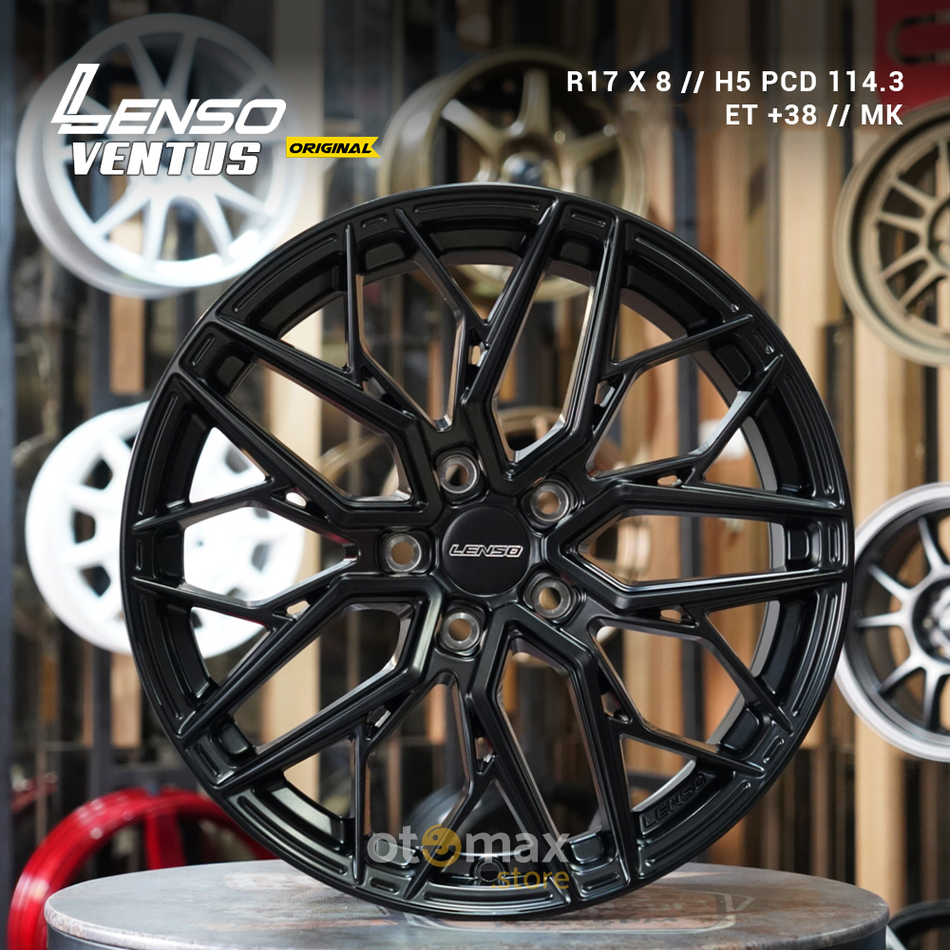 Velg Mobil Lenso Ventus Original Ring 17 Satin Hitam