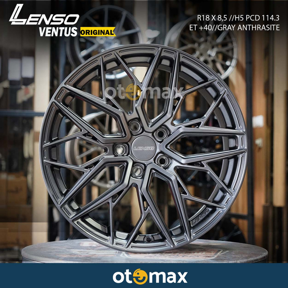 Velg Mobil Lenso Ventus Original Ring 18 Grey Anthracite