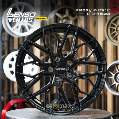 Velg Mobil Lenso Ventus Original Ring 20 Black|Otomax store – Otomax ...