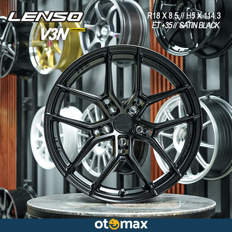 Velg Mobil Lenso Venom V3N Original Ring 18 Satin Black