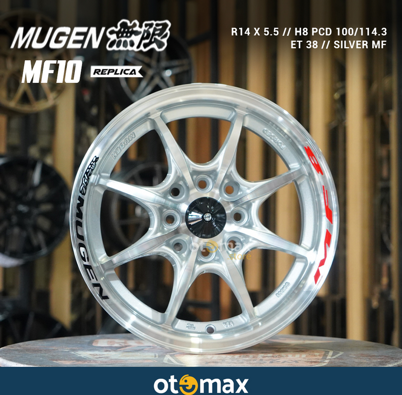 Velg Mobil Mugen MF10 Ring 14 Perak