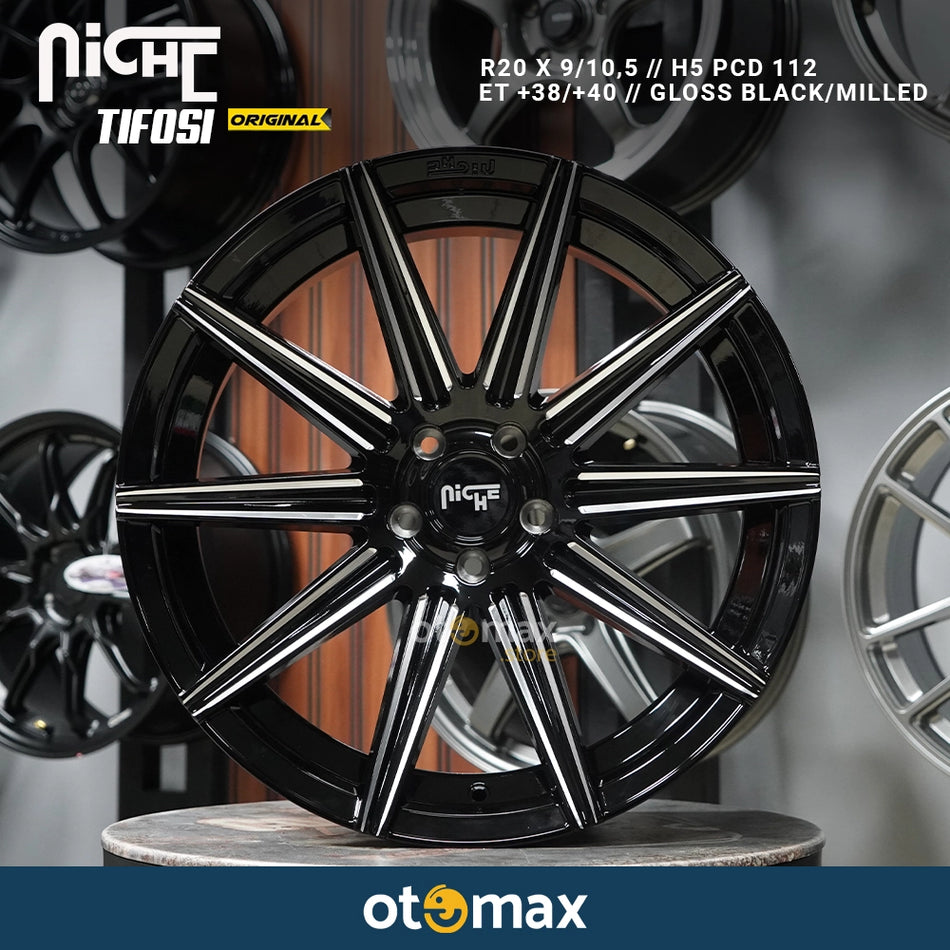 Velg Mobil Niche Tifosi Original Ring 20 Gloss Satin Black/Milled