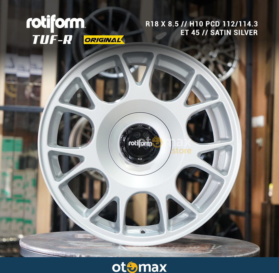 Velg Mobil Rotiform Tuf-R Cincin Asli 18 Satin Perak