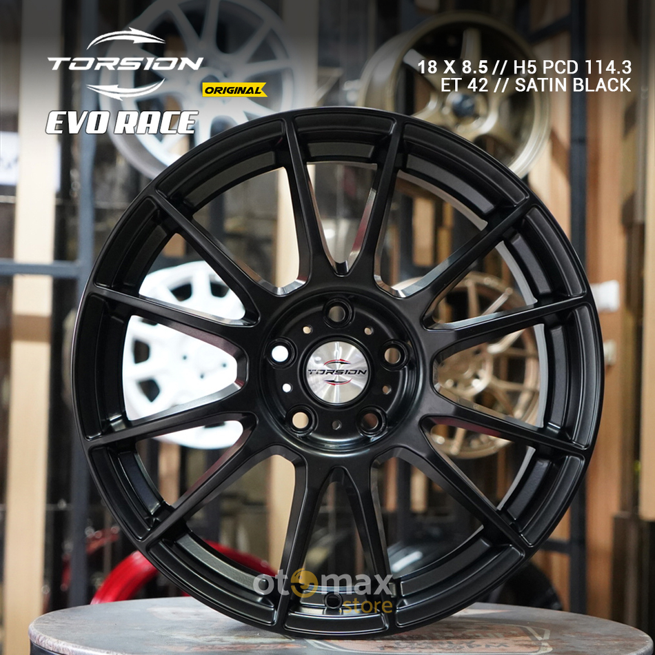 Velg Mobil Torsion Race Evo Ring 18 Matt Hitam