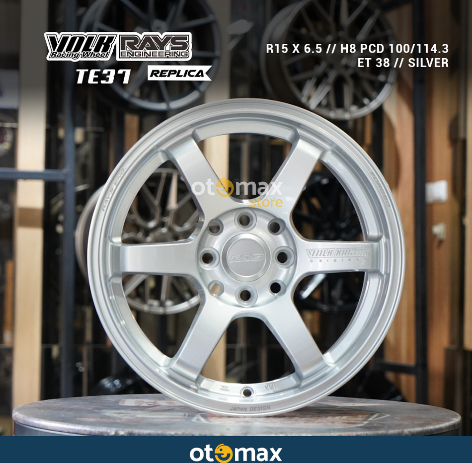 Velg Mobil Volk Rays TE37 JK0918 Ring 15 Perak