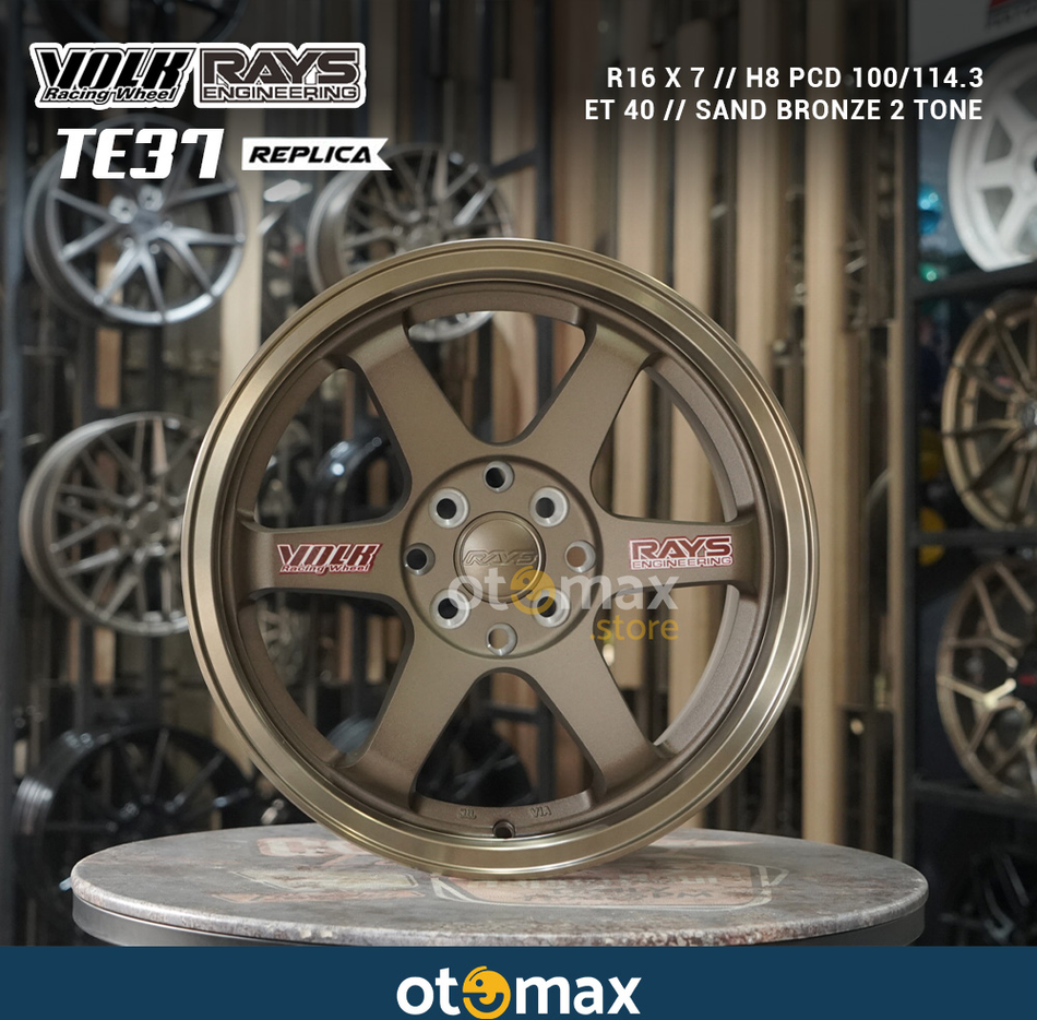 Velg Mobil Volk Rays TE37 JK1083 Ring 16 H8 Sand Bronze