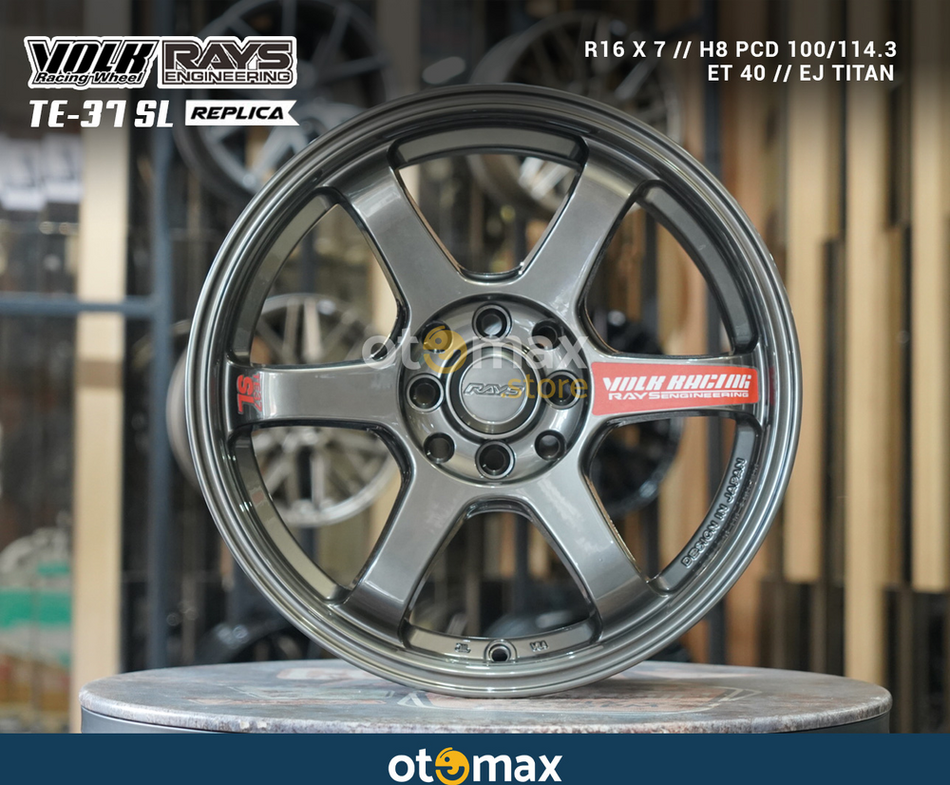 Velg Mobil Volk Rays TE37 SL Ring 16 EJ Titan