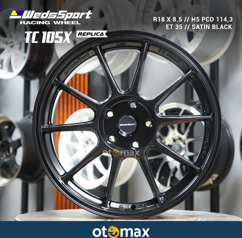 Velg Mobil Wedssport TC105X Ring 18 Satin Black