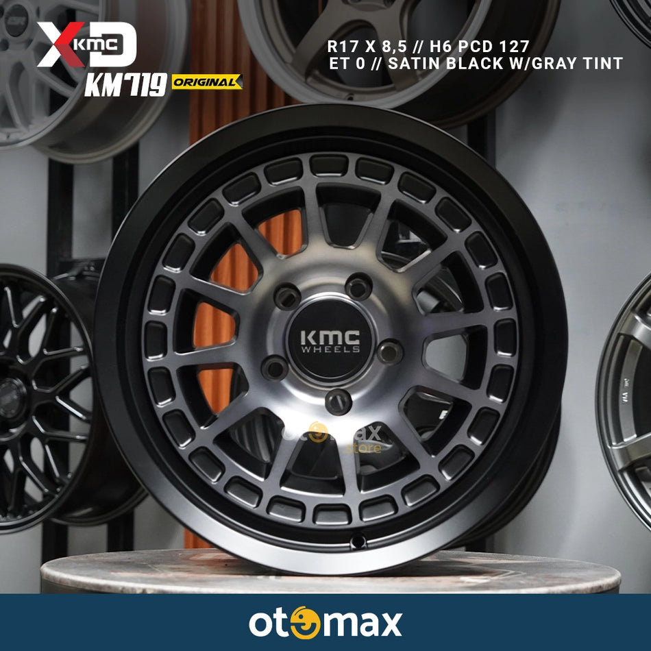 Velg Mobil XD KMC KM719 Original Ring 17 Satin Black With Gray Tint