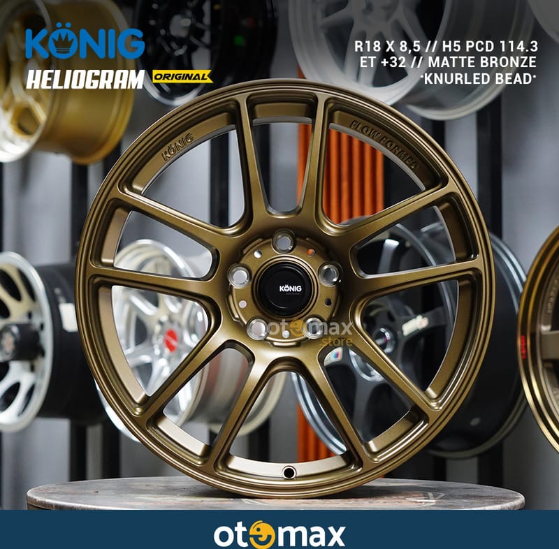 Velg Mobil Konig Heliogram Original Ring 18 Matte Bronze Knurled Bead