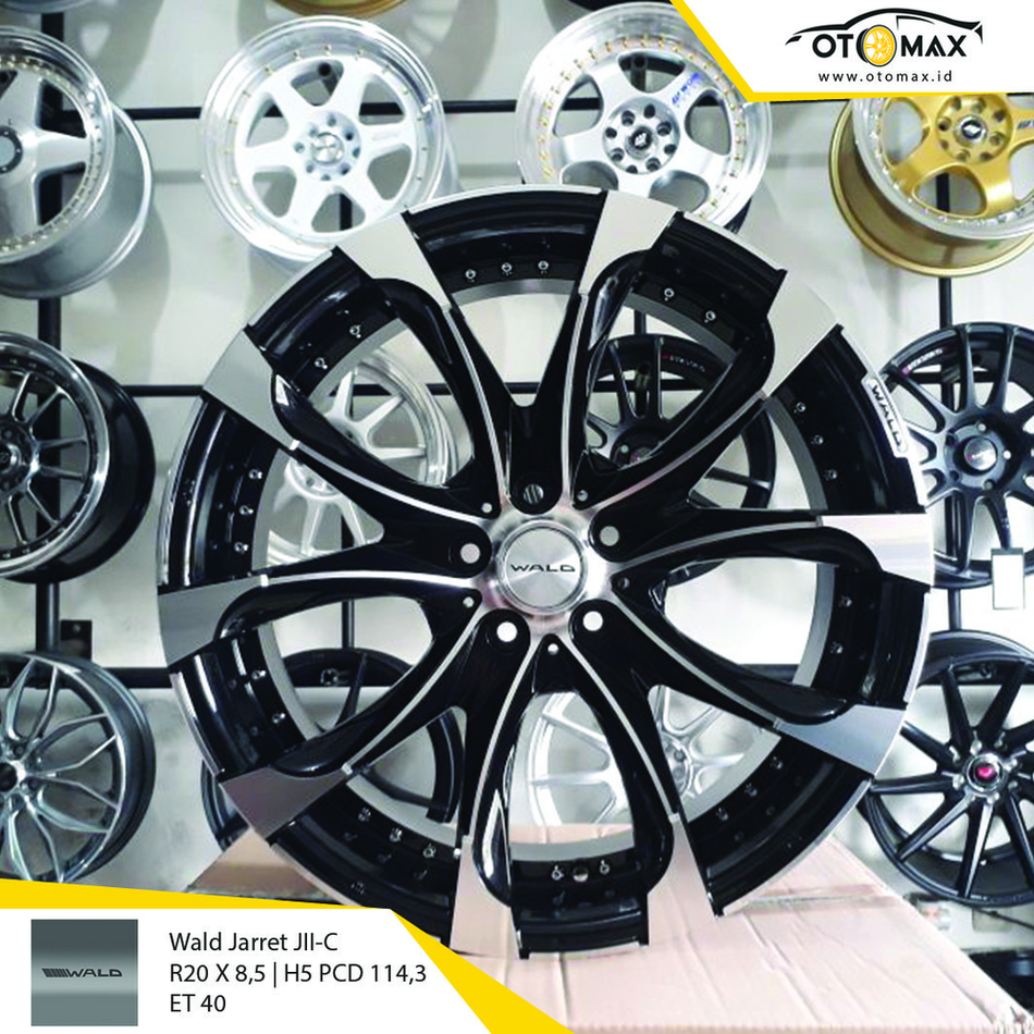 Velg Mobil Wald Jarr JII-C Ring 20 Black Polish