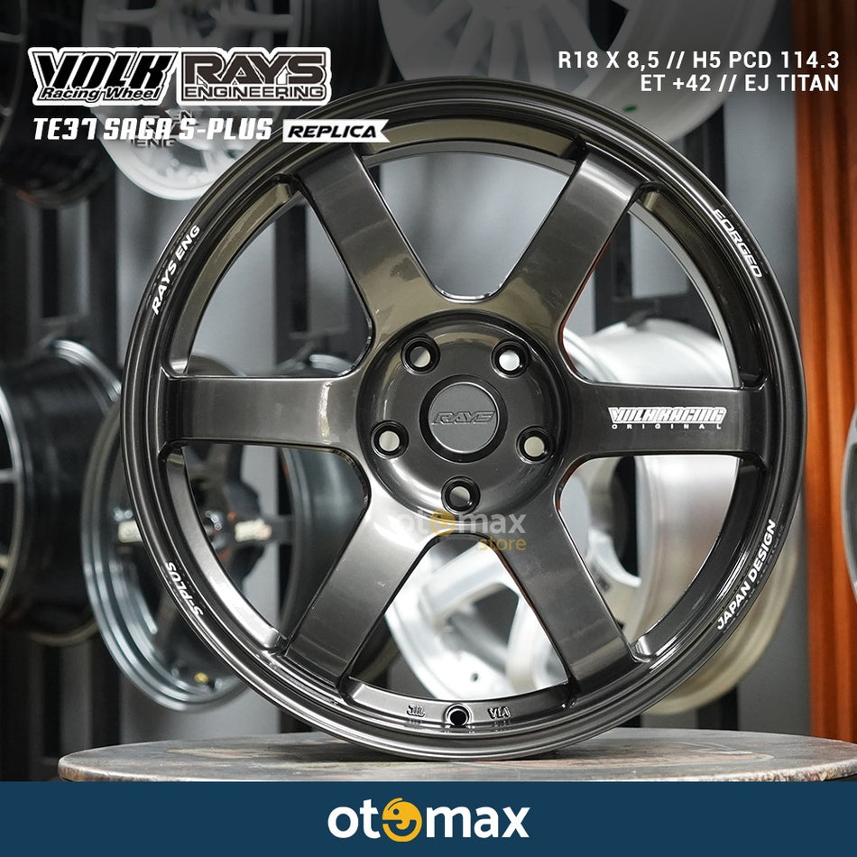 Velg Mobil Volk Rays TE37 Saga S Plus Ring 18 EJ Titan