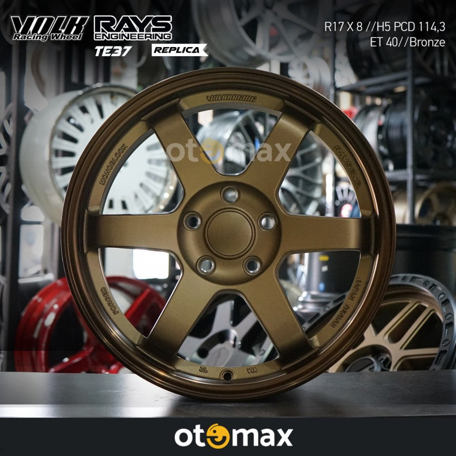 Velg Mobil Rays TE37 Ring 17 Perunggu