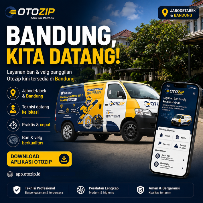 Aplikasi Otozip untuk layanan ban dan velg panggilan