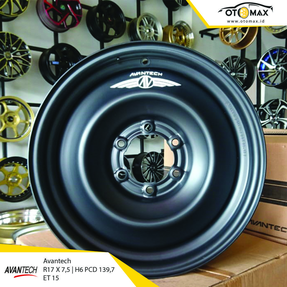 Velg Mobil Avantecha 17 inci Black Matte - Daya Tahan Ekstra | PAKO ...