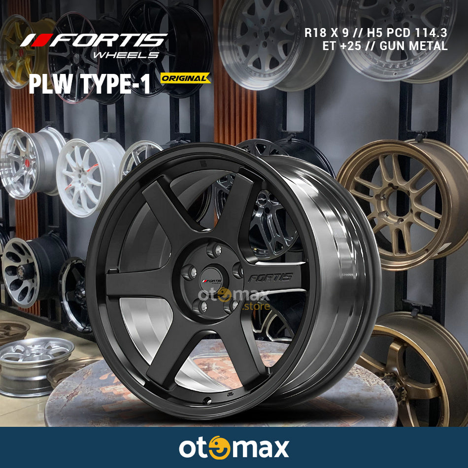 Velg Mobil Fortis PLW Type-1  Ring 18 Gunmetal