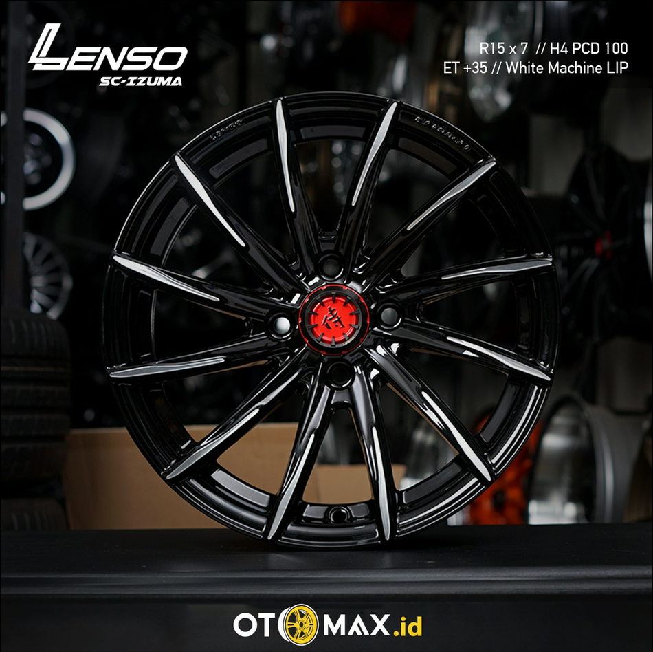 Velg Mobil Lenso SC Izuma Ring 15 Black Full Face Polish