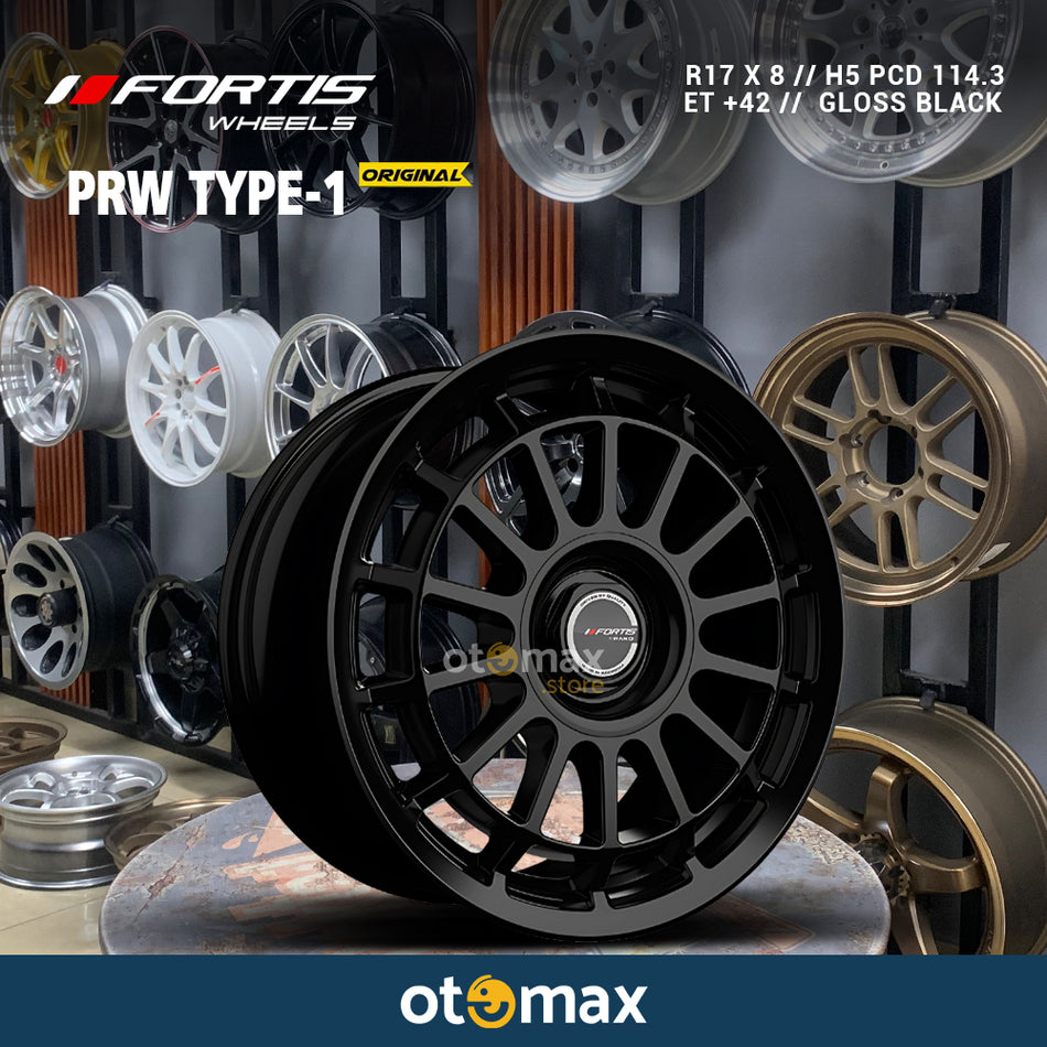 Velg Mobil Fortis PRW Type-1 Ring 17 Gloss Black