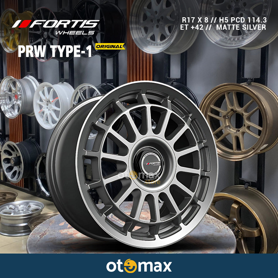 Velg Mobil Fortis PRW Type-1 Ring 17 Matte Silver