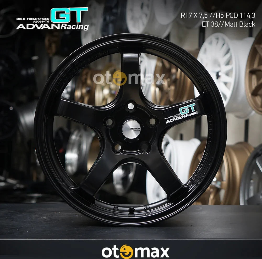 Velg Advan Racing Velg Mobil Advan Racing GT Ring 17 H5 Matt Black - Desain Elegan ...