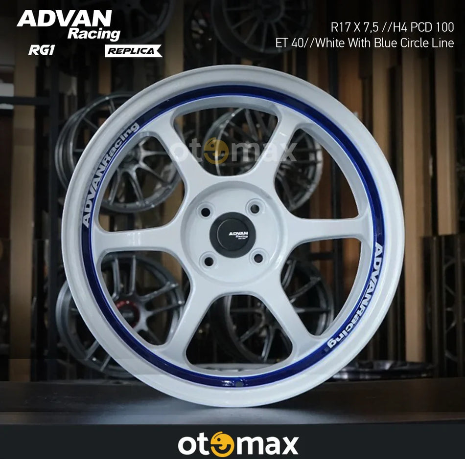 Velg Mobil Advan Racing RG1 Ring 17 H4 Putih